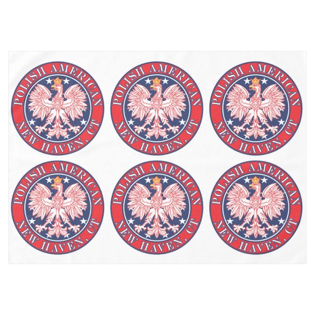 New Haven Connecticut Polnischer Adler Tischdecke (Vorderseite (Horizontal))