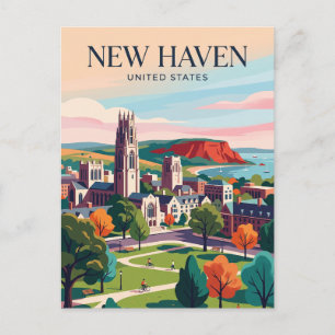 New Haven Connecticut Postkarte