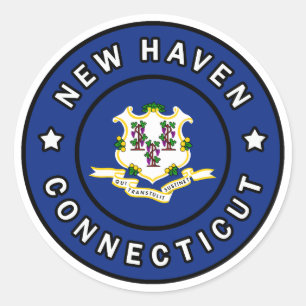 New-Haven Connecticut Runder Aufkleber