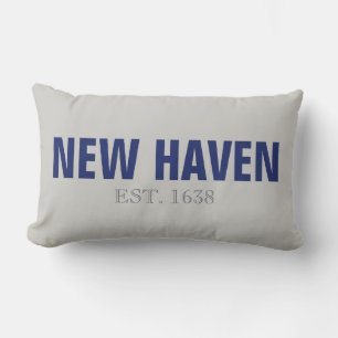 New Haven CT etablierte 1638 Throw Kissen