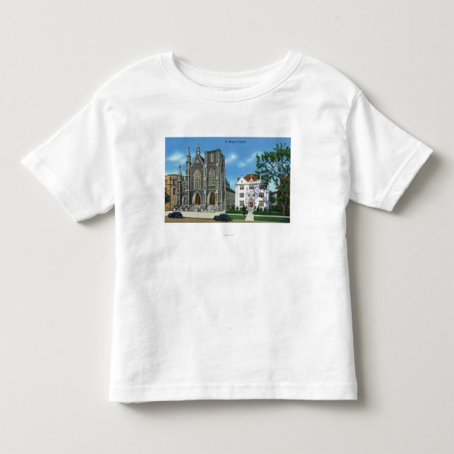 New-Haven, CTExterior Ansicht von St Mary Kleinkind T-shirt (Vorderseite)