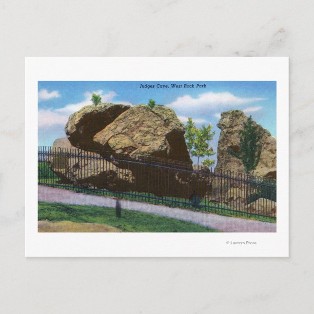New Haven, CTWest Rock Park View of Judges Postkarte (Vorderseite)