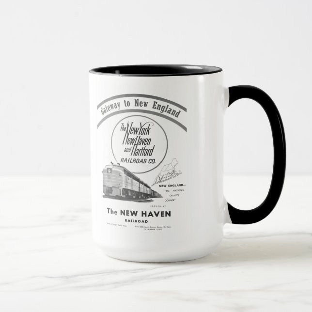 New-Haven Eisenbahn-Zugang nach Neu-England 1950 Tasse (Rechts)