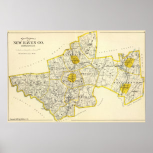 New-Haven Landkreis Connecticut Poster