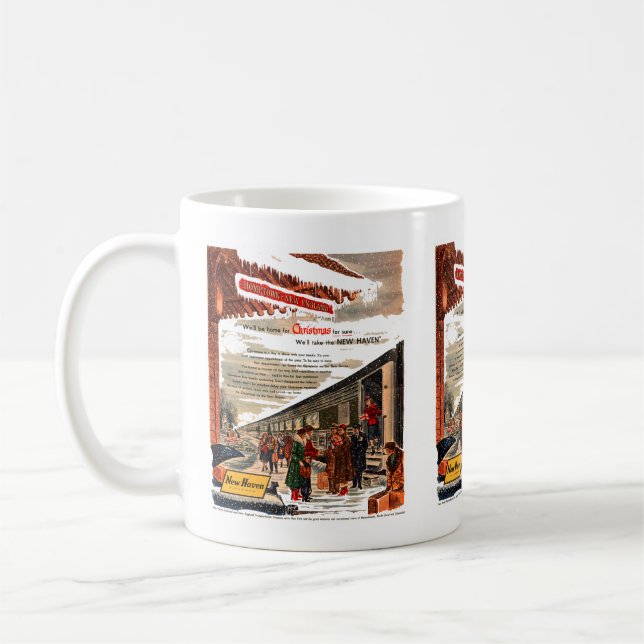 New Haven Railroad Christmas 1947      Kaffeetasse (Links)