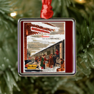 New Haven Railroad Weihnachten 1947 Ornament Aus Metall