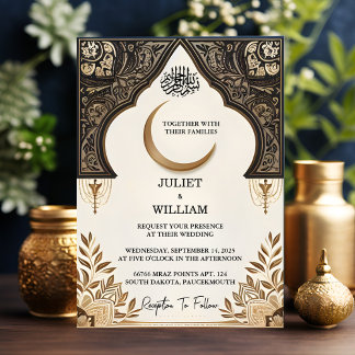 New Henna Islam Nikah Arabische Walima Moslemhochz Einladung