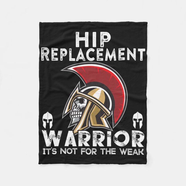 New Hip Replacement Men Women Warrior Awareness Gi Fleecedecke (Vorderseite)