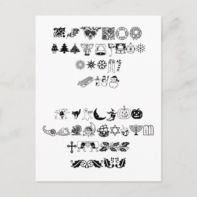NEW HolidayPi BT - Schriftart Postkarte (Vorderseite)