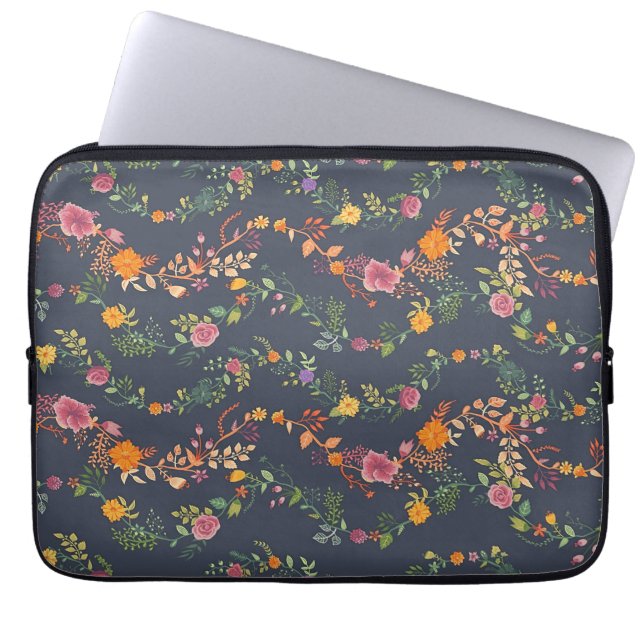 New Home Gift Simple Floral Pattern Laptopschutzhülle (Vorderseite)