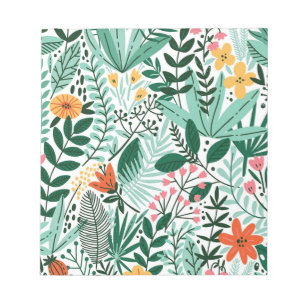New Home Gift Tropical Seamless Floral Notizblock