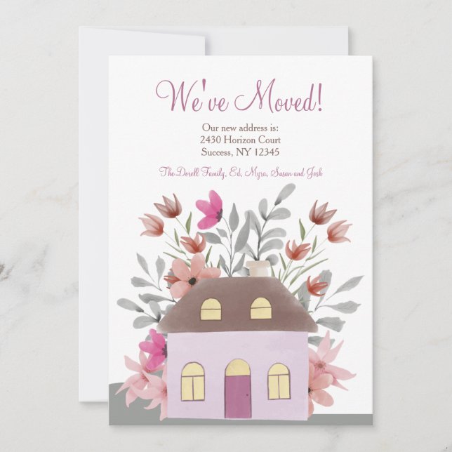 New Home Moving Announcement Ankündigung (Vorderseite)