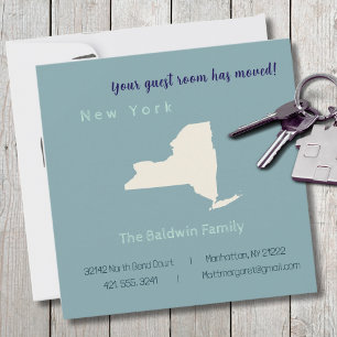 New Home New York Moving Faire-part Carte postale