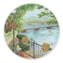 New Hope Lambertville Brücke Romantischer Keramikk