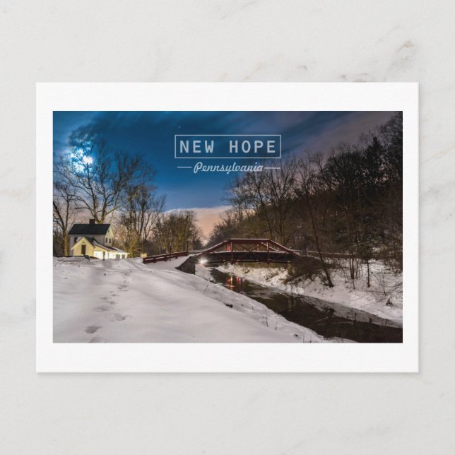 New Hope Pa, Postkarte (Vorderseite)