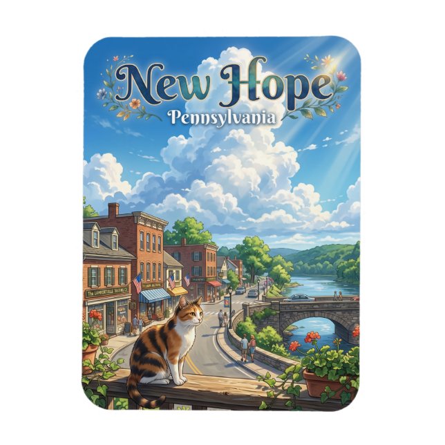 New Hope USA Magnet (Vertikal)