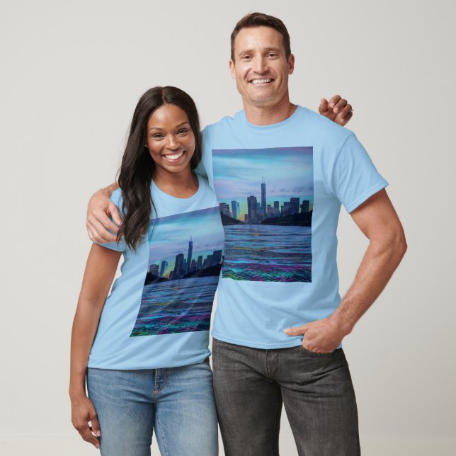 "New Horizons: Bold Multi-Color T - Shirt Design" (Unisex)