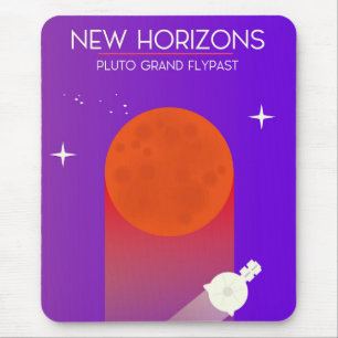 New Horizons Pluto Grand Flypast Weltraumkunst. Mousepad