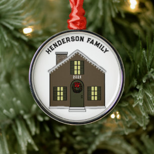 New House 2024 Keepake Metal Ornament Aus Metall
