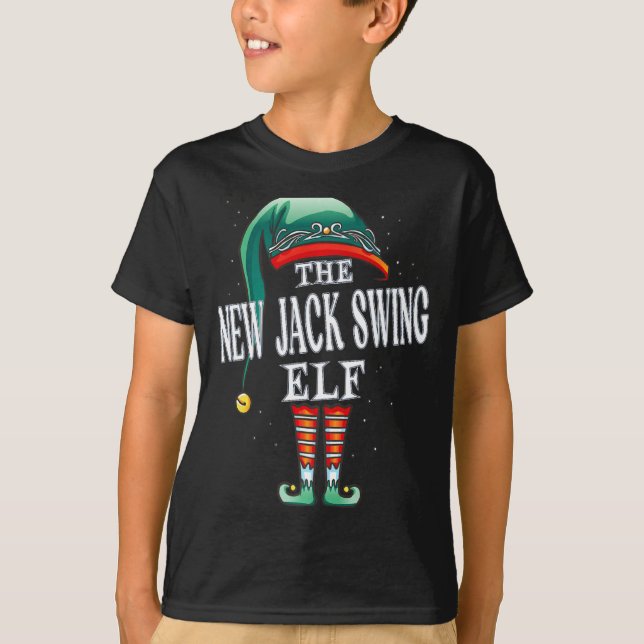 New Jack Swing Elf Christmas Group Xmas Pajama Par T-Shirt (Vorderseite)