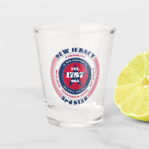 New Jersey 3rd Star Patriotic Shot Glas