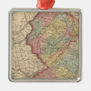 New Jersey 7 Silbernes Ornament