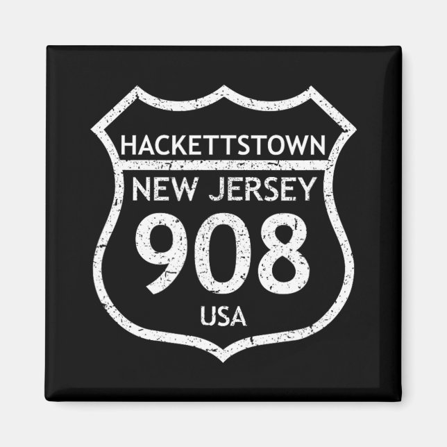 New Jersey Area Code 908 Hackettstown, Nj Home Sta Magnet (Vorne)