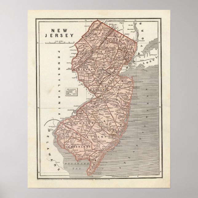 New Jersey Atlas Map Poster (Vorne)