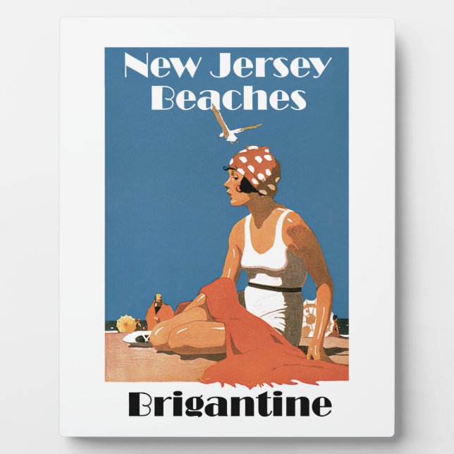 New Jersey Beaches ~ Brigantine Fotoplatte (Vorderseite)