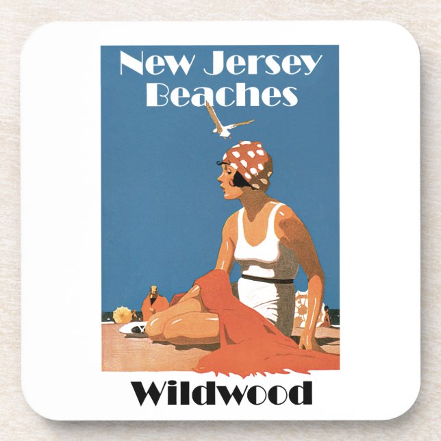 New Jersey Beaches ~ Wildwood Untersetzer (Vorderseite)