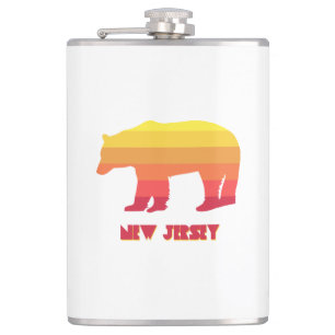 New Jersey Bear Rainbow Flachmann
