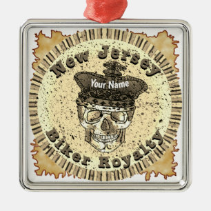 New Jersey Biker Ornament Aus Metall