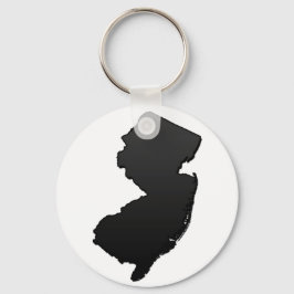New Jersey Black Outline Schlüsselanhänger