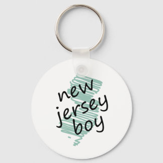 New Jersey Boy on Child's New Jersey Map Zeichnend Schlüsselanhänger