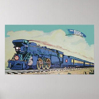 New Jersey Central Blue Comet Train Poster