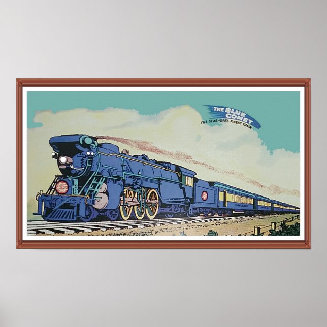 New Jersey Central Blue Comet Train Poster (Vorne)