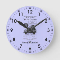 New Jersey Central Blue Comet Train Wall Clock