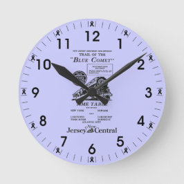 New Jersey Central Blue Comet Train Wall Clock Runde Wanduhr