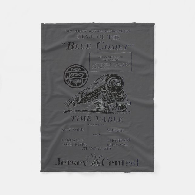 New Jersey Central Blue Comet Zug  Fleecedecke (Vorderseite)