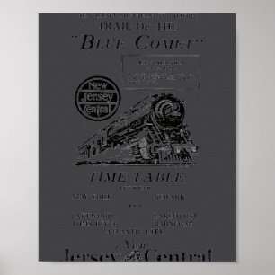 New Jersey Central Blue Comet Zug Poster