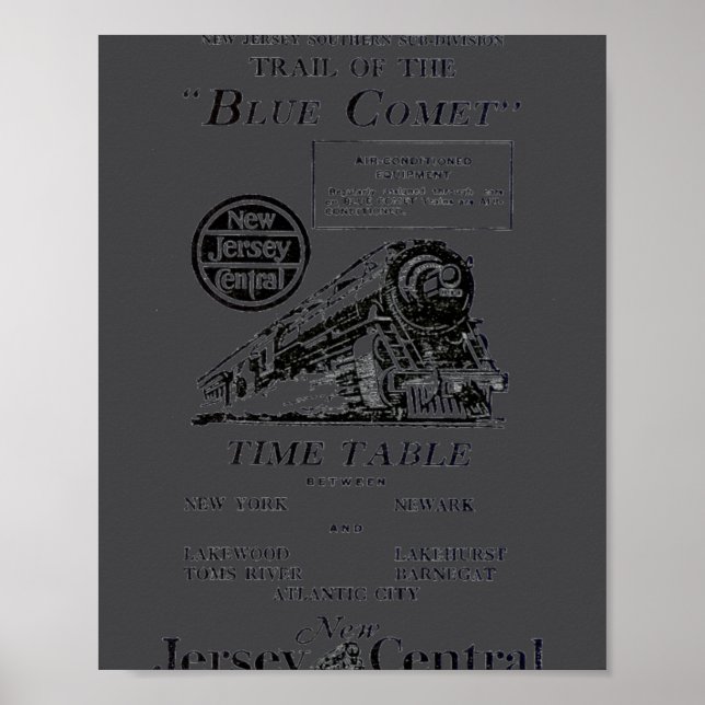 New Jersey Central Blue Comet Zug  Poster (Vorne)