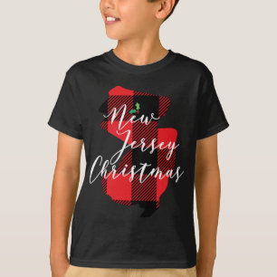 New Jersey Christmas Buffalo Karierter Staat Holid T-Shirt