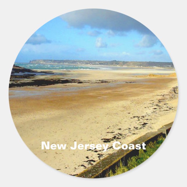 New Jersey Coast, NJ Runder Aufkleber (Vorderseite)