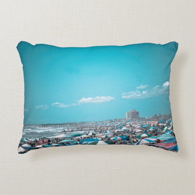 New Jersey Coastal Beach Art Dekokissen (Vorderseite)
