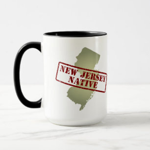 New-Jersey Eingeborener gestempelt auf Karte Tasse
