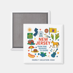 New Jersey Familien-Trip Andenken Individueller Ma Magnet