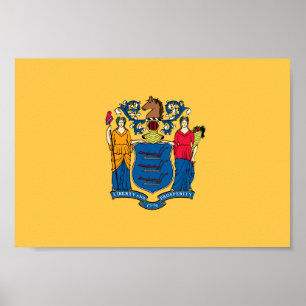 New-Jersey Flagge Poster
