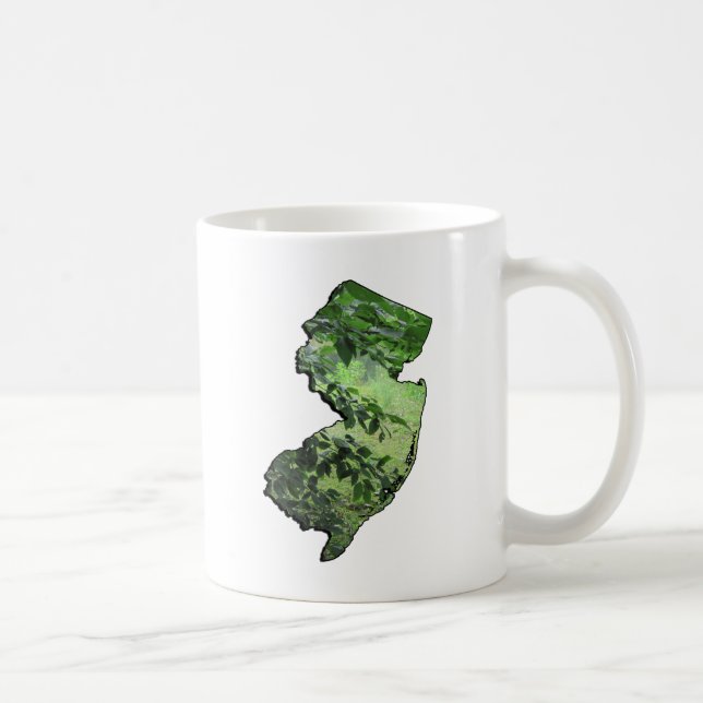 New Jersey Forest Staat Kontur Kaffeetasse (Rechts)