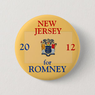 New-Jersey für Romney 2012 Button