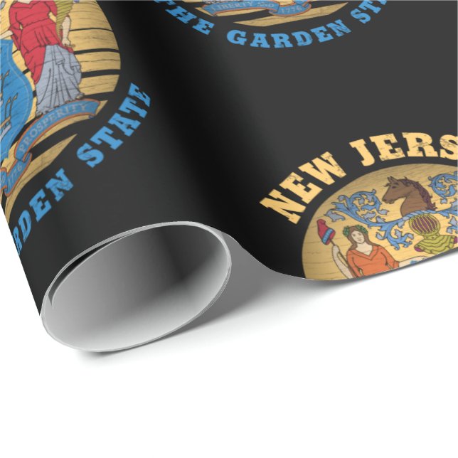 NEW JERSEY GARDEN STAAT FLAG GESCHENKPAPIER (Rolleneckpunkt)